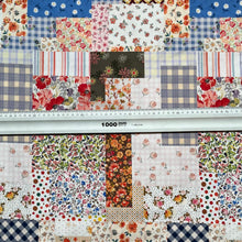Lade das Bild in den Galerie-Viewer, Stoff Meterware Baumwollstoff Patchwork 50 cm Blumen Blumenmuster Abstrakt