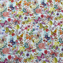 Lade das Bild in den Galerie-Viewer, Baumwollstoff | Patchwork Blumen Blumenfeld Schmetterlinge