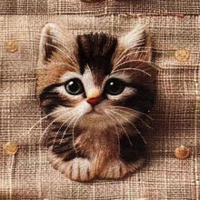 Lade das Bild in den Galerie-Viewer, Baumwollstoff I Bunte Süße Kätzchen Lustige Katzen 3D-Effekt