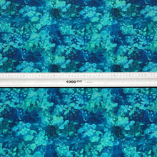 Lade das Bild in den Galerie-Viewer, Baumwollstoff I Meterware Stoff Blumenmalerei Blumen Türkis Dunkelblau