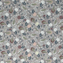 Lade das Bild in den Galerie-Viewer, Baumwollstoff I Stoff Meterware Blumen Blumenmuster auf Grau