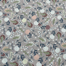 Lade das Bild in den Galerie-Viewer, Baumwollstoff I Stoff Meterware Blumen Blumenmuster auf Grau