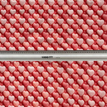 Lade das Bild in den Galerie-Viewer, Baumwollstoff I Love Herz 3D-Strickmuster Rosa Liebe