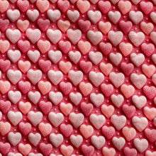 Lade das Bild in den Galerie-Viewer, Baumwollstoff I Love Herz 3D-Strickmuster Rosa Liebe