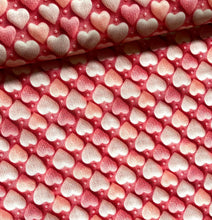Lade das Bild in den Galerie-Viewer, Baumwollstoff I Love Herz 3D-Strickmuster Rosa Liebe