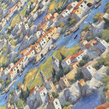 Lade das Bild in den Galerie-Viewer, Baumwollstoff I Stoff Meterware Patchwork Mediterrane Häuser Stadtmotiv Malerei