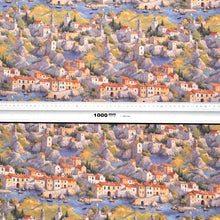 Lade das Bild in den Galerie-Viewer, Baumwollstoff I Stoff Meterware Patchwork Mediterrane Häuser Stadtmotiv Malerei