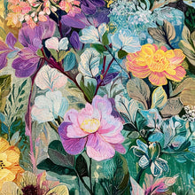 Lade das Bild in den Galerie-Viewer, Baumwollstoff | Blumen Frühling Malerei