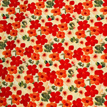 Lade das Bild in den Galerie-Viewer, Baumwollstoff | Vintage Blumen Retro Malerei