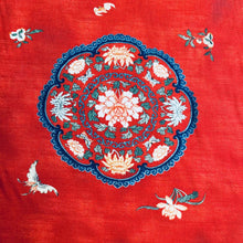 Lade das Bild in den Galerie-Viewer, Baumwollstoff | Asiatische Ornamente Vogelmotiv