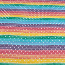 Lade das Bild in den Galerie-Viewer, Baumwollstoff I Stoff Meterware Patchwork Streifen Aquarell Bunt mit Punkte