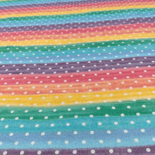 Lade das Bild in den Galerie-Viewer, Baumwollstoff I Stoff Meterware Patchwork Streifen Aquarell Bunt mit Punkte