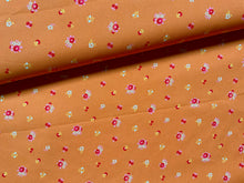 Lade das Bild in den Galerie-Viewer, Canvas Stoff | Blümchen auf Orange