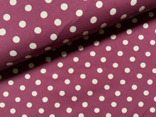 Lade das Bild in den Galerie-Viewer, Canvas Stoff | Große weiße Punkte auf Mauve/ Lila
