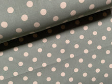Lade das Bild in den Galerie-Viewer, Canvas Stoff | Große weißen Punkte auf Mint Grün