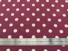 Lade das Bild in den Galerie-Viewer, Canvas Stoff | Große weiße Punkte auf Mauve/ Lila