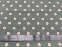 Lade das Bild in den Galerie-Viewer, Canvas Stoff | Große weißen Punkte auf Mint Grün