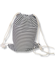 Lade das Bild in den Galerie-Viewer, Beutel / Rucksack im maritimen Design mit Streifen und Anker Print, Sportbeutel, Unisex