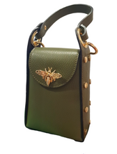 Lade das Bild in den Galerie-Viewer, Ledertasche mit Bienenverschluß