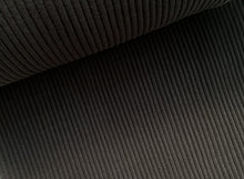 Lade das Bild in den Galerie-Viewer, Grobstrick Baumwollbündchen | gerippt Schlauchware in Schwarz