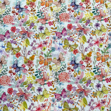 Lade das Bild in den Galerie-Viewer, Baumwollstoff | Patchwork Blumen Blumenfeld Schmetterlinge
