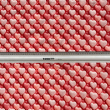 Lade das Bild in den Galerie-Viewer, Baumwollstoff I Love Herz 3D-Strickmuster Rosa Liebe
