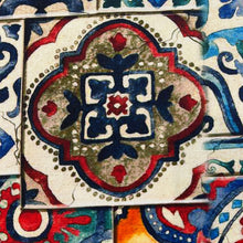 Lade das Bild in den Galerie-Viewer, Baumwollstoff I Stoff Meterware Patchwork Ornamente Mandala Bunt Yantra
