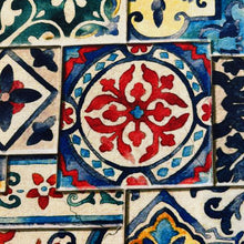Lade das Bild in den Galerie-Viewer, Baumwollstoff I Stoff Meterware Patchwork Ornamente Mandala Bunt Yantra
