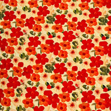 Lade das Bild in den Galerie-Viewer, Baumwollstoff | Vintage Blumen Retro Malerei
