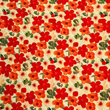 Lade das Bild in den Galerie-Viewer, Baumwollstoff | Vintage Blumen Retro Malerei
