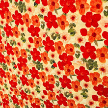 Lade das Bild in den Galerie-Viewer, Baumwollstoff | Vintage Blumen Retro Malerei
