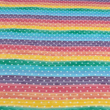 Lade das Bild in den Galerie-Viewer, Baumwollstoff I Stoff Meterware Patchwork Streifen Aquarell Bunt mit Punkte
