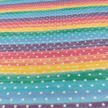 Lade das Bild in den Galerie-Viewer, Baumwollstoff I Stoff Meterware Patchwork Streifen Aquarell Bunt mit Punkte
