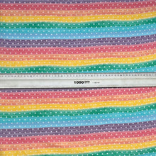 Lade das Bild in den Galerie-Viewer, Baumwollstoff I Stoff Meterware Patchwork Streifen Aquarell Bunt mit Punkte
