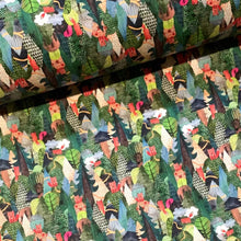 Lade das Bild in den Galerie-Viewer, Baumwollstoff I Stoff Meterware Patchwork Fuchs Wald Berge Tiere Blumen Grün
