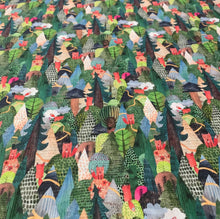 Lade das Bild in den Galerie-Viewer, Baumwollstoff I Stoff Meterware Patchwork Fuchs Wald Berge Tiere Blumen Grün

