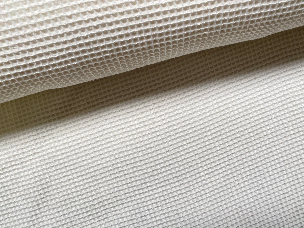 Waffelstoff aus Baumwolle | Creme