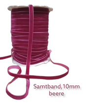 Lade das Bild in den Galerie-Viewer, Samtband 10mm breit - Elegante Vielfalt in jeder Farbe
