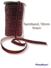 Lade das Bild in den Galerie-Viewer, Samtband 10mm breit - Elegante Vielfalt in jeder Farbe
